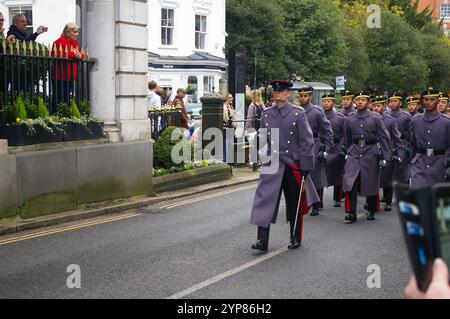 Modifica della guardia al Castello di Windsor Foto Stock