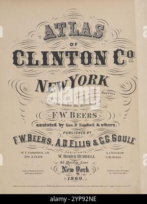 Atlas of Clinton Co., New York [Title page]' 1869 by Beers, F. W. (Frederick W.) Foto Stock