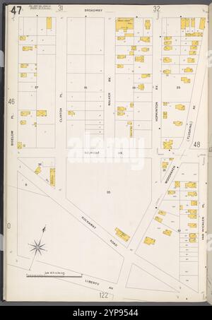 Queens V. 4, Plate No. 47 [Mappa delimitata da Broadway, Van Wicklen PL., Liberty Ave., Bigelow PL.] 1884 - 1936 Foto Stock