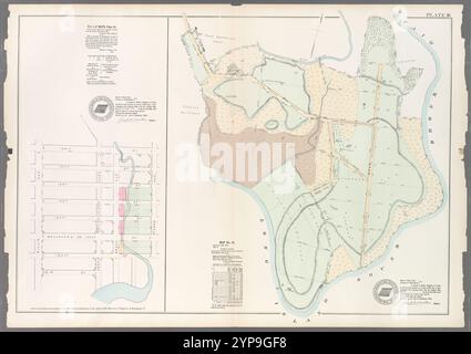 Targa 18: Vol. 4 of Maps, pagina 34 [delimitata da 138th Street, St.. Ann's Avenue, 131st Street e Willis Avenue.] - Mappa n. 41: [Delimitata da Hunt Point Road North Place, Bronx River e Long Island Sound.] 1888 - 1897 Foto Stock