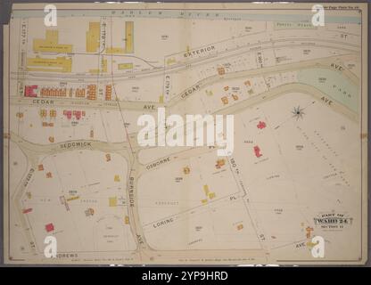 Piastra a doppia pagina n. 16, parte del reparto 24, sezione 11. [Delimitato da Exterior Street, Andrews Avenue e E. 177th Street.] 1901 Foto Stock