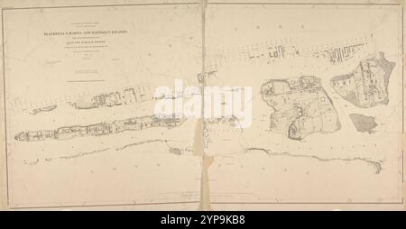 Blackwell's, Ward's e Randall's Islands e le sponde adiacenti dei fiumi East e Harlem: Dalla 51st St. New York al Lawrence's PT. 1886 di Thorn, F. M.. Foto Stock