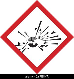 Simbolo di esplosivi o disegno illustrativo del cartello Illustrazione Vettoriale