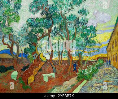 Il Giardino dell'ospedale Saint-Paul, il Parco dell'ospedale di Saint-Remy, Vincent van Gogh, 1889, Museo Folkwang, Essen, Foto Stock