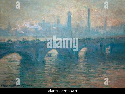 Waterloo Bridge, Grey Weather, Claude Monet, 1900, Art Institute of Chicago, Foto Stock