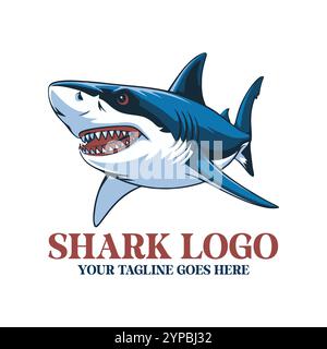 Logo Shark, illustrazione Shark , Logo Shark moderno, Logo Shark minimalista, Logo Shark astratto, icona dello squalo, logo dello squalo feroce, esclusivo logo dello squalo, squalo Illustrazione Vettoriale