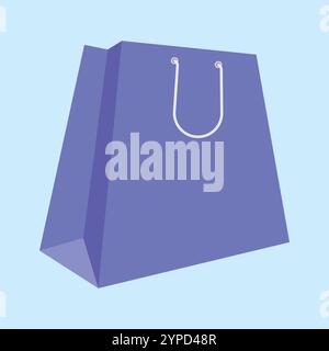 Illustrazione della shopping bag. icona vettoriale del sacchetto di carta per la spesa. Illustrazione Vettoriale