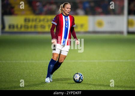 Larne, Irlanda del Nord 20241129. Il norvegese Guro Bergsvand durante la partita di calcio di qualificazione tra Irlanda del Nord e Norvegia all'Inver Park Stadium. Foto: Annika Byrde / NTB credito: NTB/Alamy Live News Foto Stock