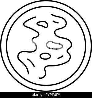 etichetta del prodotto antiodore icona della linea di attenzione illustrazione del vettore Illustrazione Vettoriale