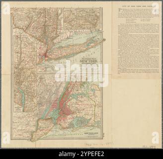 Il Century atlas, New York, parte meridionale: New York City e dintorni 1897 Foto Stock