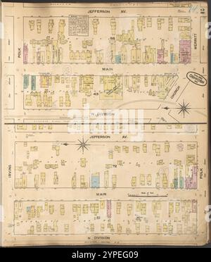 Oshkosh, Wisconsin ... : corretto novembre, 1885 ... 1885 - 1887 da Sanborn Map & Publishing Co.. Foto Stock