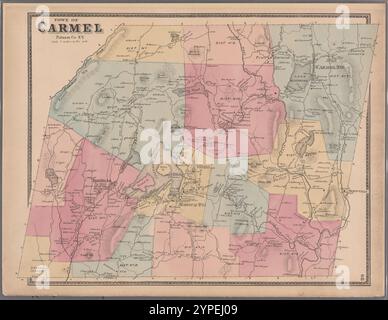 Piatto 68: Città di Carmel, Putnam Co. N.Y. 1868 by Beers, F. W. (Frederick W.) Foto Stock