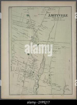 Amityville, città di Huntington 1873 by Beers, F. W. (Frederick W.) Foto Stock