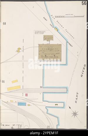 Bronx, V. 9, targa n. 56 [Mappa delimitata da E. 149th St., East River, E. 141st St.] 1908 Foto Stock