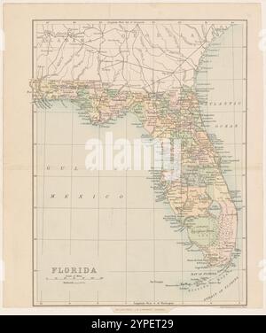 Florida 1890 di John Bartholomew & Co Foto Stock