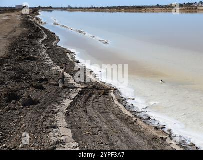 Salinas o saline nell'Algarve nel Portogallo meridionale Foto Stock