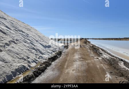 Salinas o saline nell'Algarve nel Portogallo meridionale Foto Stock