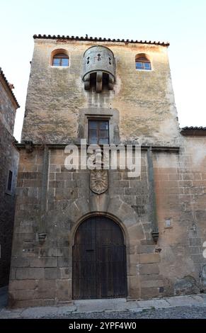 Casa del Sol nel centro storico di Caceres (Spagna) Foto Stock