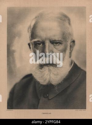 España. Guerra civile (1936-1939). Militar del'(Ejército nacional. Miguel Cabanellas Ferrer (1862-1938). Presidente de la Junta de Defensa hasta 1936. Foto Stock