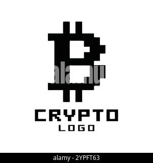 Logo Crypto, Logo Blockchain, Logo valuta digitale, Logo Bitcoin, Logo Ethereum, logo Crypto moderno, Logo Crypto minimalista, Logo Crypto creativo Illustrazione Vettoriale