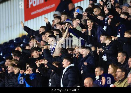 30 novembre 2024; Rugby Park, Kilmarnock, Scozia: Scottish Premiership Football, Kilmarnock contro Dundee; tifosi del Dundee Foto Stock