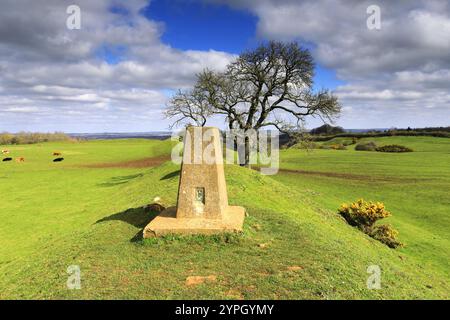 Estate vista sulla collina Burrough Iron Age Hillfort, vicino a Melton Mowbray, Leicestershire, England, Regno Unito Foto Stock