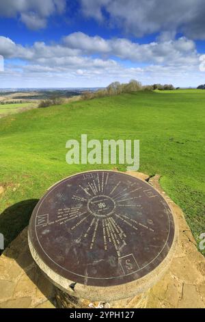 Estate vista sulla collina Burrough Iron Age Hillfort, vicino a Melton Mowbray, Leicestershire, England, Regno Unito Foto Stock