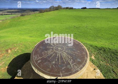 Estate vista sulla collina Burrough Iron Age Hillfort, vicino a Melton Mowbray, Leicestershire, England, Regno Unito Foto Stock