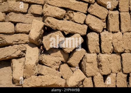 Antica Karanis Graeco-romana, Kom Aushim, Faiyum, Egitto Foto Stock