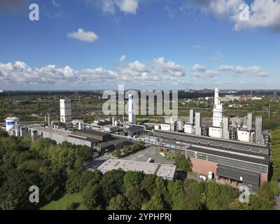 Linde gas gestisce diversi impianti di separazione dell'aria per ossigeno, azoto e argon, in un ex stabilimento della Thyssen Krupp Steel AG a Duisburg Foto Stock