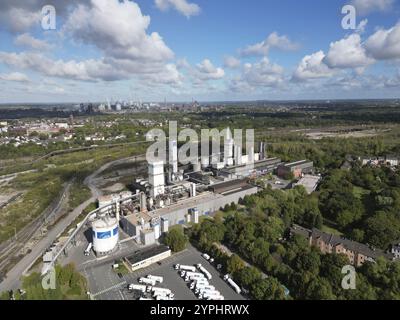 Linde gas gestisce diversi impianti di separazione dell'aria per ossigeno, azoto e argon, in un ex stabilimento della Thyssen Krupp Steel AG a Duisburg Foto Stock