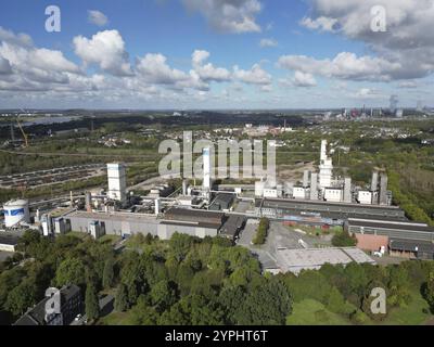 Linde gas gestisce diversi impianti di separazione dell'aria per ossigeno, azoto e argon, in un ex stabilimento della Thyssen Krupp Steel AG a Duisburg Foto Stock