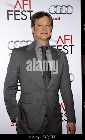 HOLLYWOOD, CA - 5 NOVEMBRE 2009: Colin Firth all'AFI FEST 2009 proiezione di "A Single Man" tenutasi al Grauman's Chinese Theater di Hollywood, USA il 5 novembre 2009. Foto Stock