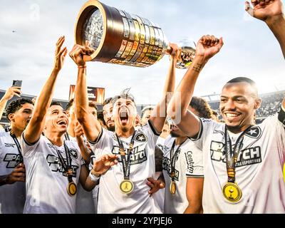 Stadio Monumental mAs, Buenos Aires, Argentina. 30 novembre 2024. Nella finale della CONMEBOL Libertadores Cup, Atletico Mineiro (1) vs Botafogo (3) si sono affrontati. Le squadre brasiliane hanno raggiunto la finale giocata allo stadio Mas Monumental di Buenos Aires. Il campione era Botafogo. Crediti: Facundo Morales/Alamy Live News. Credito SOLO PER USO EDITORIALE: Facundo Morales/Alamy Live News Foto Stock