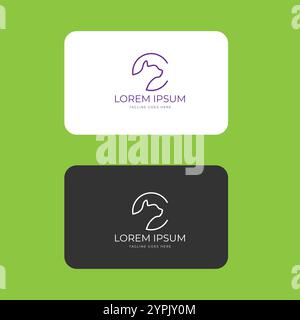 Lettera iniziale C per Cat Cheetah Tiger Leopard Jaguar Line Symbol Logo icon Illustration Vector Illustrazione Vettoriale