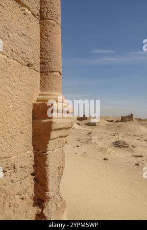 Antica Karanis Graeco-romana, Kom Aushim, Faiyum, Egitto Foto Stock