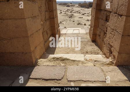 Antica Karanis Graeco-romana, Kom Aushim, Faiyum, Egitto Foto Stock