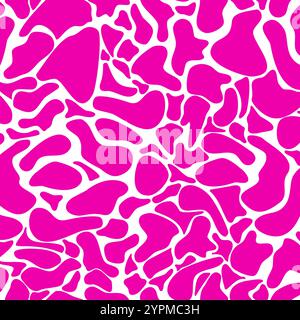 Macchie di colore rosa senza cuciture su sfondo bianco Illustrazione Vettoriale