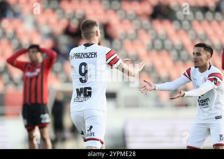 Seraing, Belgio. 1 dicembre 2024. Piotr Parzyszek di Rwdm festeggia durante una partita di calcio tra RFC Seraing e RWD Molenbeek, a Seraing, il giorno 13 della 2024-2025 'Challenger Pro League' 1B seconda divisione del campionato belga, domenica 01 dicembre 2024. BELGA PHOTO BRUNO FAHY credito: Belga News Agency/Alamy Live News Foto Stock