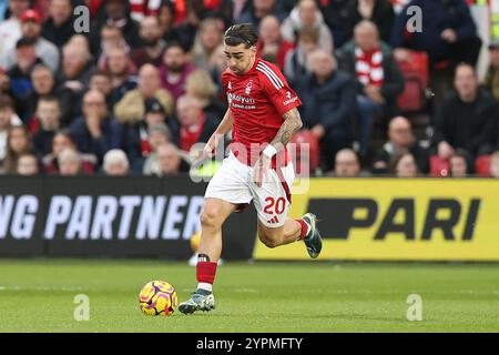 Nottingham, Regno Unito. 30 novembre 2024. Jota Silva di Nottingham Forest durante la partita Nottingham Forest FC contro Ipswich Town FC English Premier League al City Ground, Nottingham, Inghilterra, Regno Unito il 30 novembre 2024 Credit: Every Second Media/Alamy Live News Foto Stock