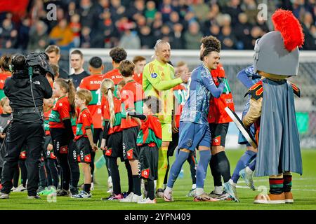 NIJMEGEN, 01-12-2024 , Goffert Stadium, football, Dutch eredivisie, stagione 2024 / 2025, durante la partita NEC - Ajax. Il portiere dell'AJAX Remco Pasveer Foto Stock