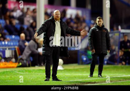 Andy Whing, manager dei Solihul Moors, durante la gara del secondo turno della Emirates fa Cup all'ARMCO Arena di Solihull. Data foto: Domenica 1 dicembre 2024. Foto Stock