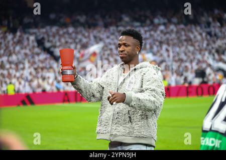 Madrid, Spagna. 1 dicembre 2024. Durante una partita di campionato spagnolo tra Real Madrid e Getafe questo pomeriggio allo stadio Santiago Bernabéu credito: D. Canales Carvajal/Alamy Live News Foto Stock