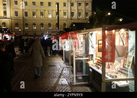 Mercatino di Natale di Helsinki 2024 Foto Stock