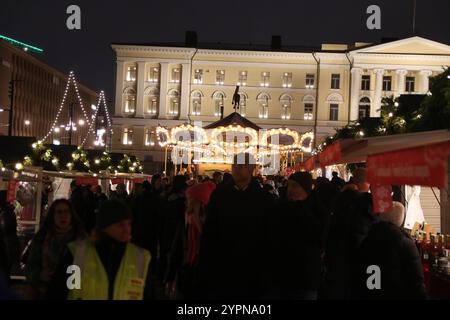 Mercatino di Natale di Helsinki 2024 Foto Stock