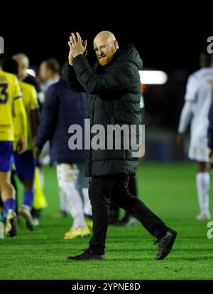 Andy Whing, manager dei Solihul Moors, dopo la partita del secondo turno della Emirates fa Cup all'ARMCO Arena di Solihull. Data foto: Domenica 1 dicembre 2024. Foto Stock