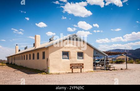 Storico Castolon Store nel Big Bend National Park prima dell'incendio del 2019. Foto Stock