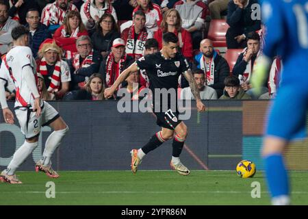 Partita di calcio spagnola la Liga EA Sports Rayo Vallecano vs Athletic Club allo stadio Vallecas di Madrid, Spagna. 1 dicembre 2024. 900/Cordon Press Credit: CORDON PRESS/Alamy Live News Foto Stock