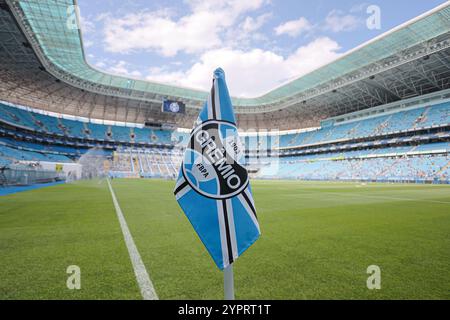 Porto Alegre, Brasile. 1 dicembre 2024. RS - PORTO ALEGRE - 12/01/2024 - BRASILIANO A 2024, GREMIO x SAN PAOLO - Vista generale dello stadio Arena do Gremio per la partita tra Gremio e San Paolo per il campionato brasiliano A 2024. Foto: Maxi Franzoi/AGIF (foto di Maxi Franzoi/AGIF/Sipa USA) credito: SIPA USA/Alamy Live News Foto Stock