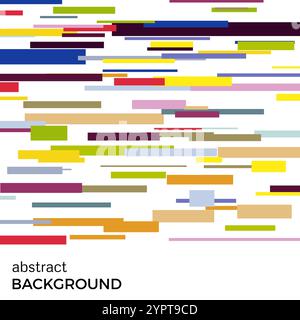 Sfondo vettoriale astratto di rettangoli multicolori di dimensioni diverse. Sfondo delle forme geometriche. Illustrazione Vettoriale